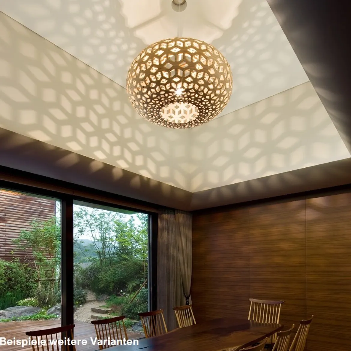 David Trubridge Snowflake Pendelleuchte Ø 80cm blau