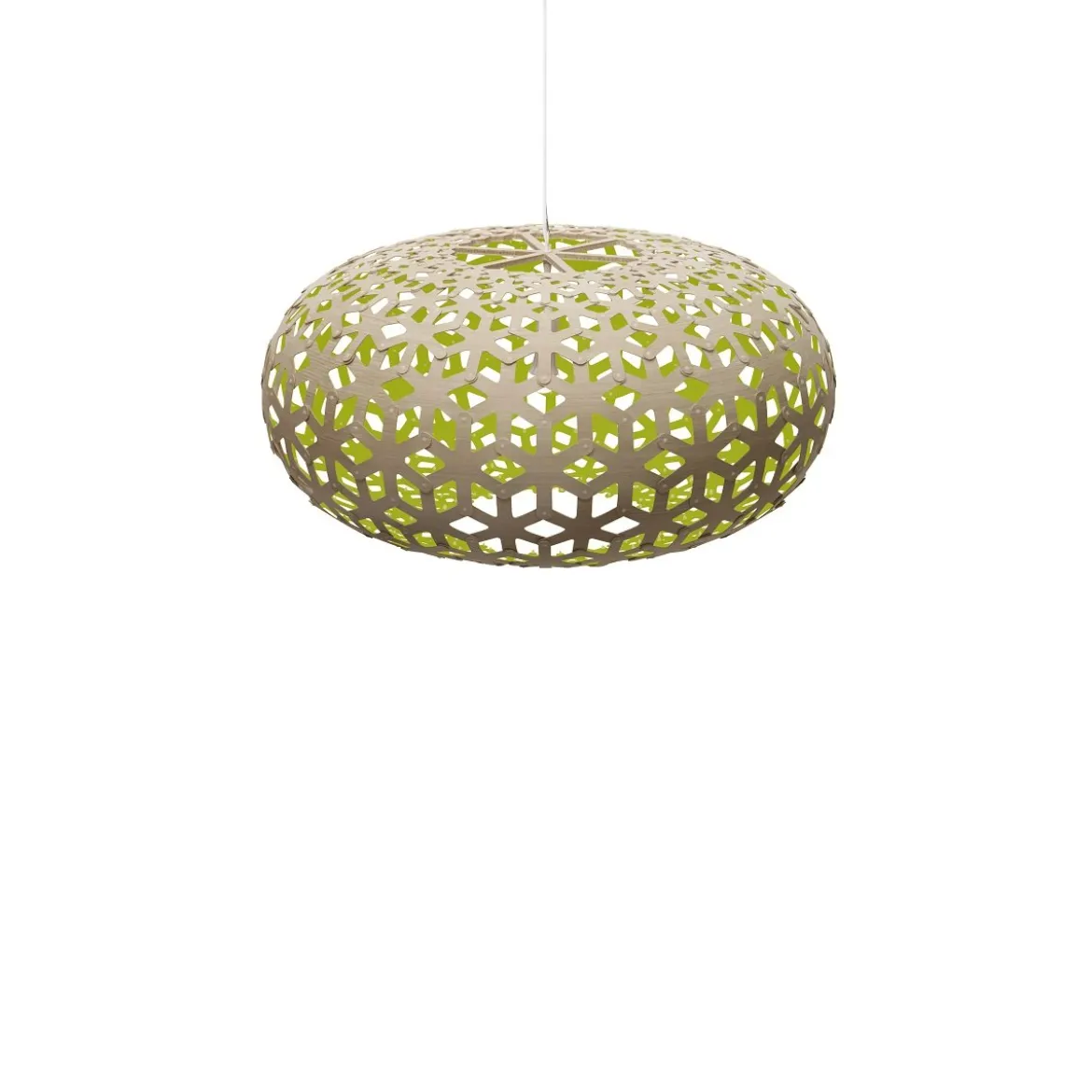 David Trubridge Snowflake Pendelleuchte Ø 80cm limette