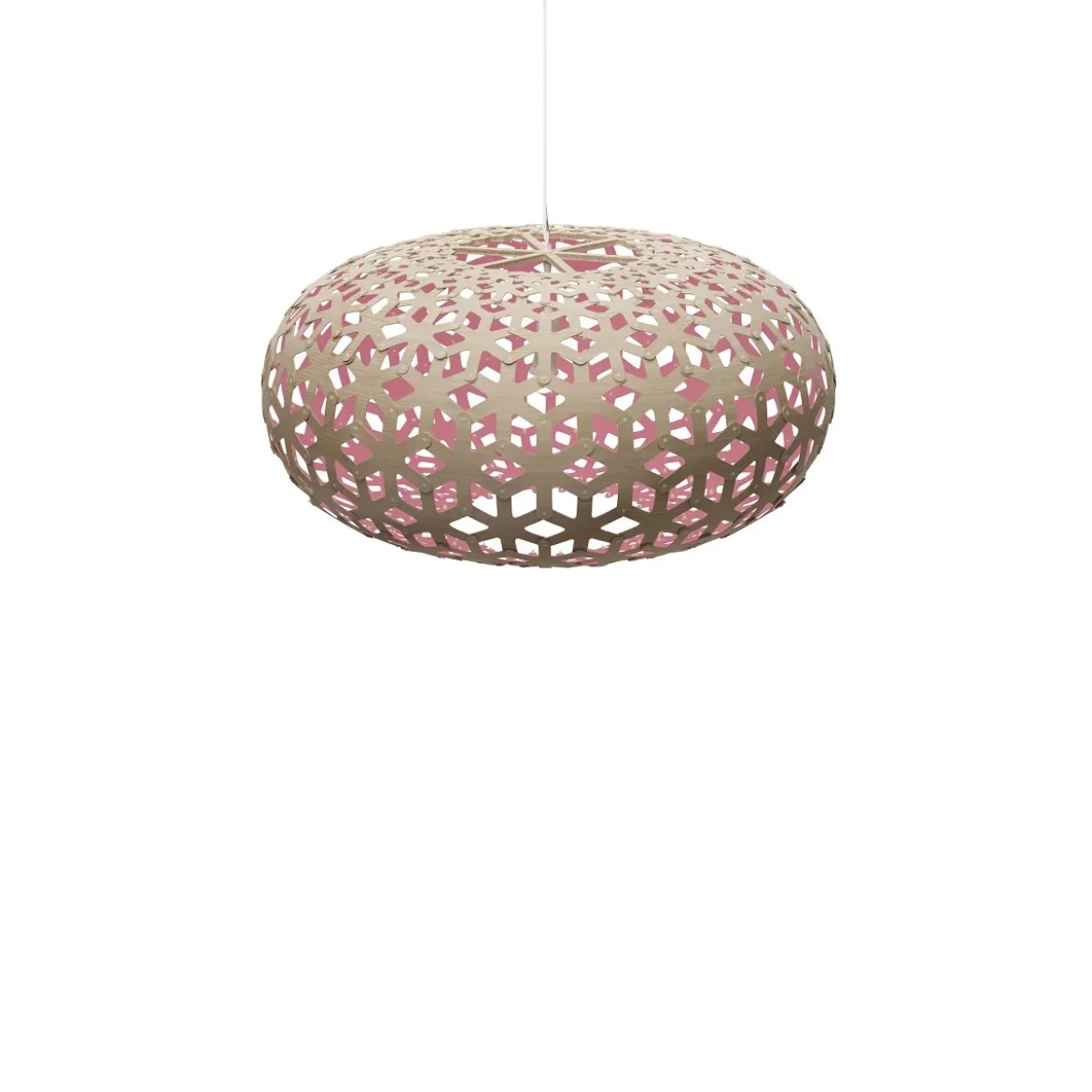 David Trubridge Snowflake Pendelleuchte Ø 80cm pink