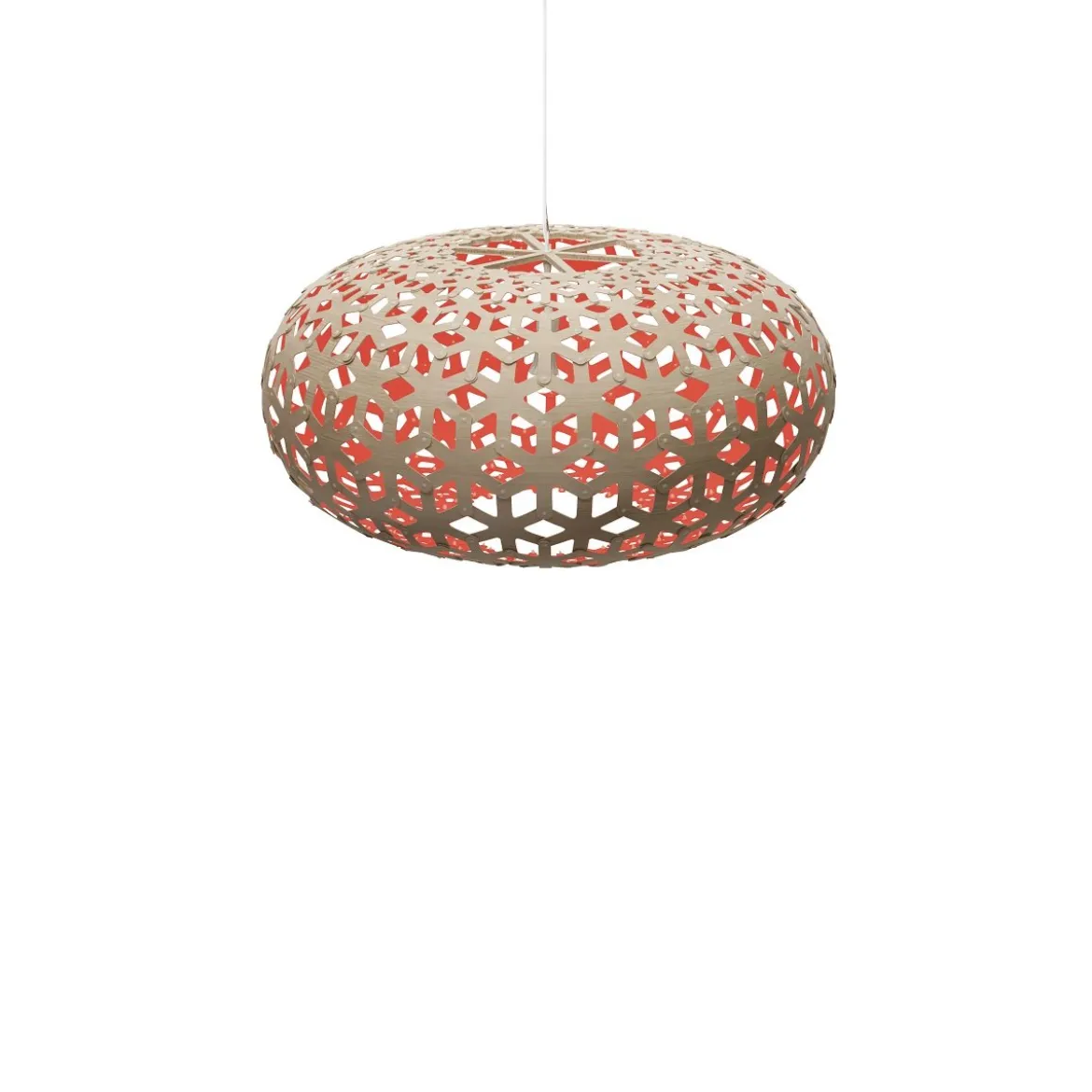 David Trubridge Snowflake Pendelleuchte Ø 80cm rot