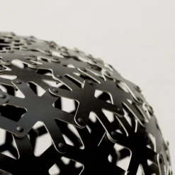 David Trubridge Snowflake Pendelleuchte Ø 80cm schwarz 2 Seiten