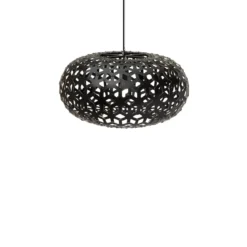 David Trubridge Snowflake Pendelleuchte Ø 80cm schwarz 2 Seiten