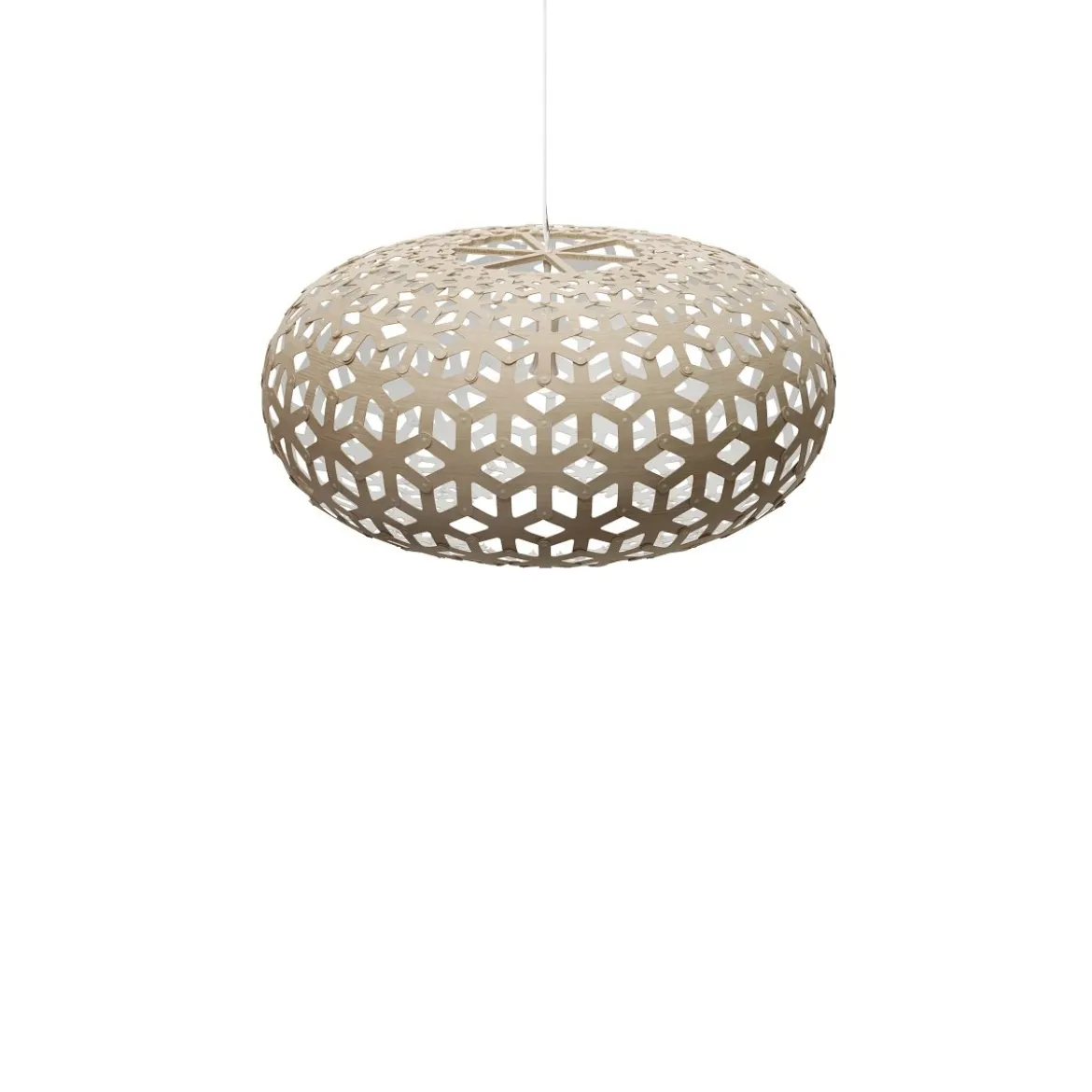 David Trubridge Snowflake Pendelleuchte Ø 80cm weiß 1 Seite