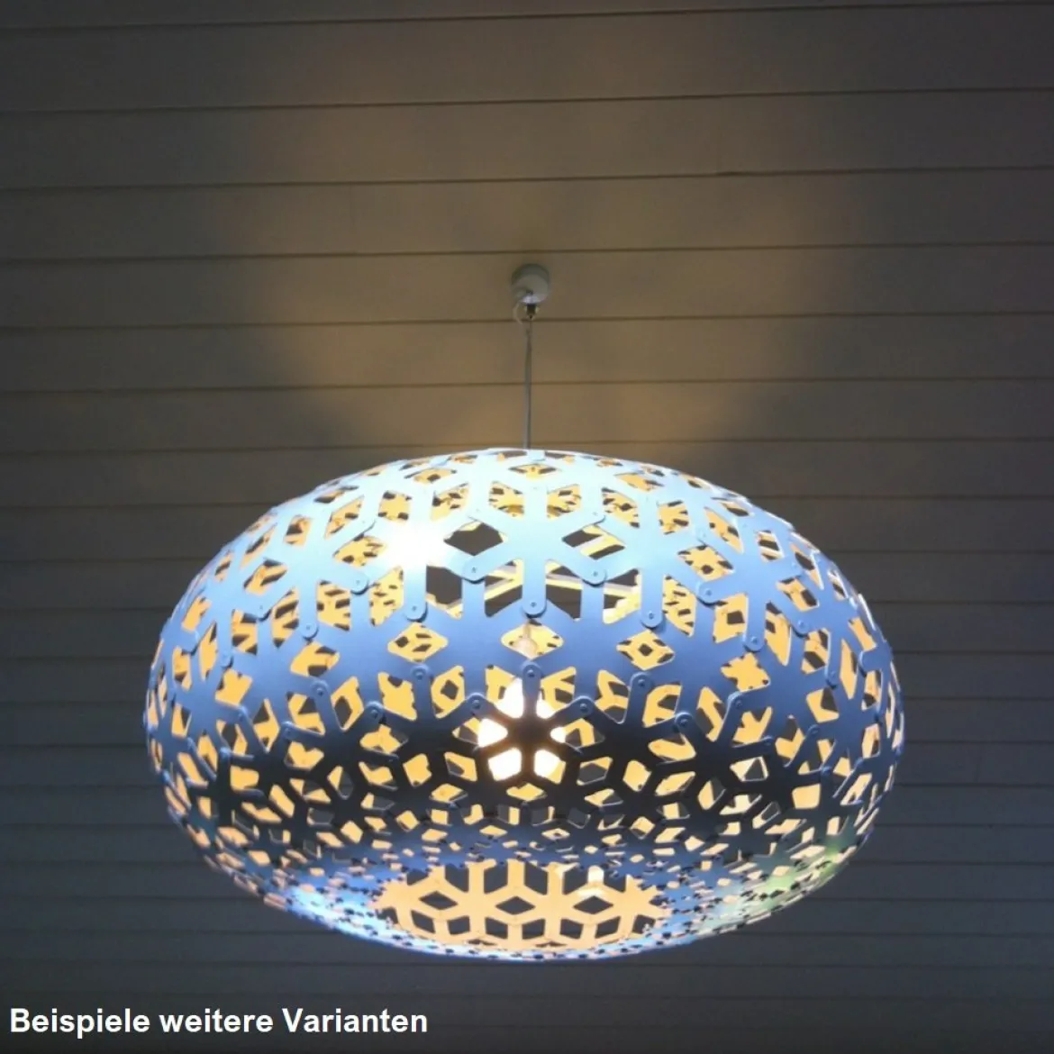 David Trubridge Snowflake Pendelleuchte Ø 80cm weiß 2 Seiten