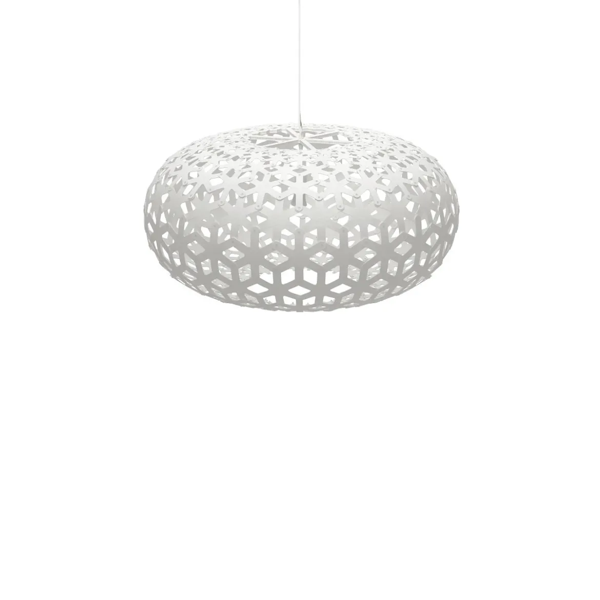 David Trubridge Snowflake Pendelleuchte Ø 80cm weiß 2 Seiten