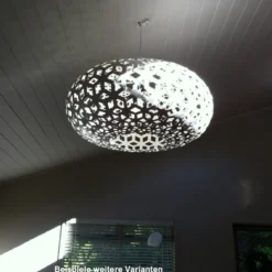 David Trubridge Snowflake Pendelleuchte Ø 80cm weiß 2 Seiten
