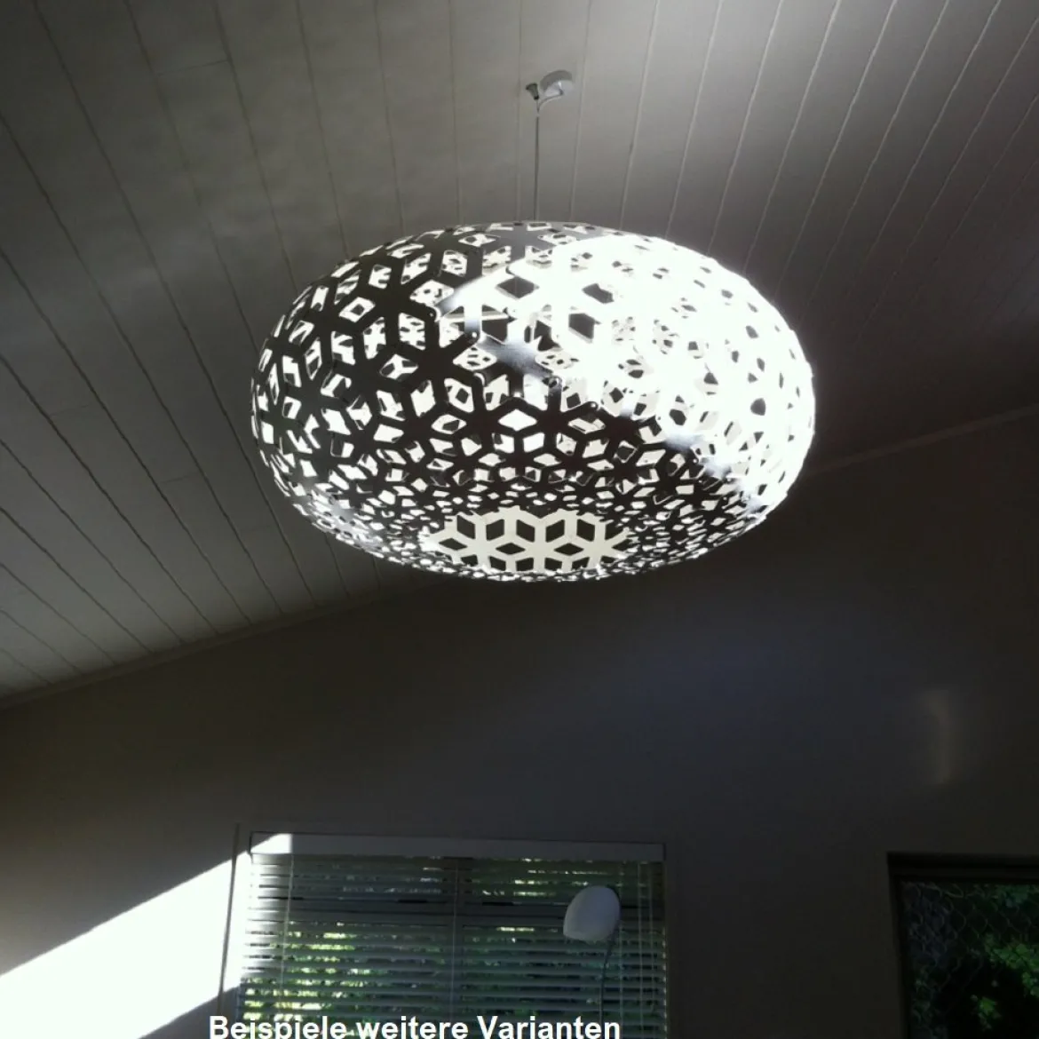 David Trubridge Snowflake Pendelleuchte Ø 80cm weiß 2 Seiten