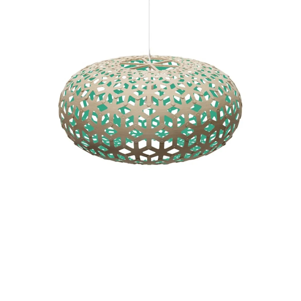 David Trubridge Snowflake Pendelleuchte Ø 100cm aqua