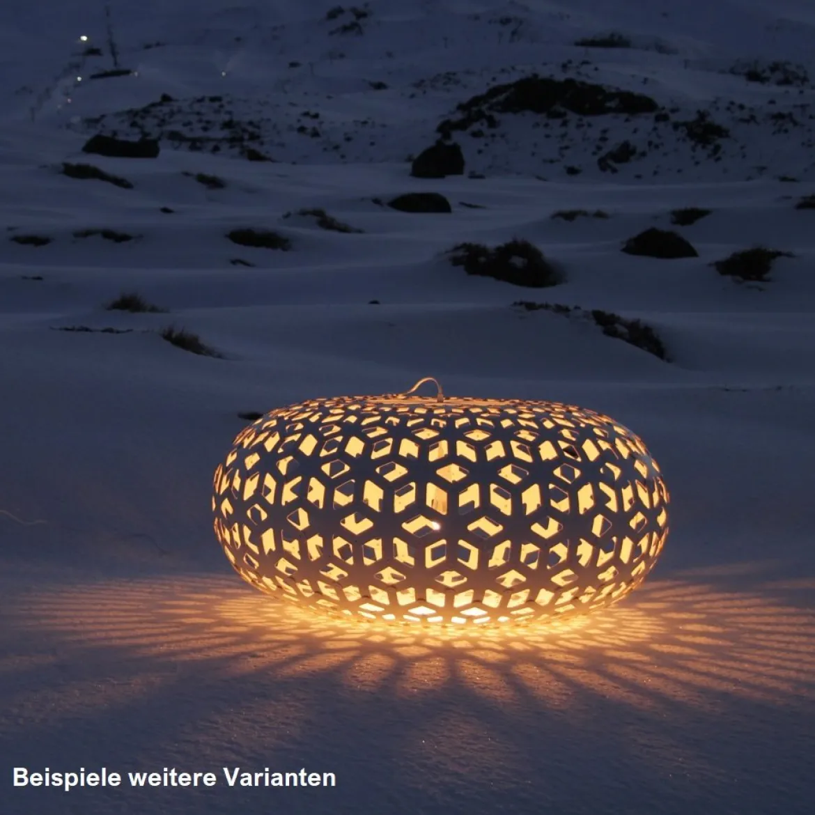 David Trubridge Snowflake Pendelleuchte Ø 100cm blau