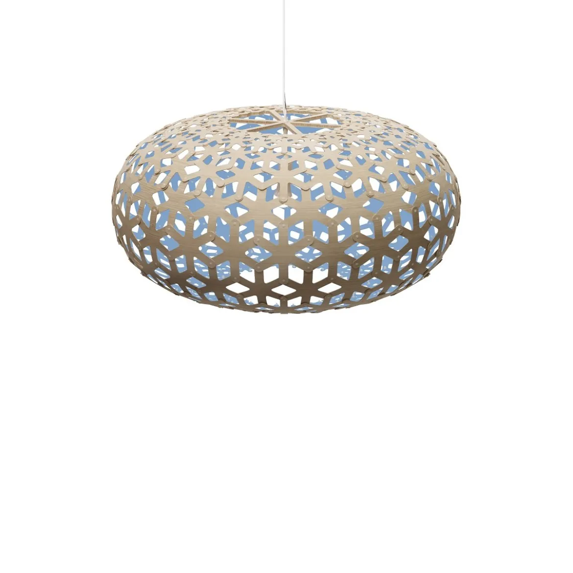 David Trubridge Snowflake Pendelleuchte Ø 100cm blau