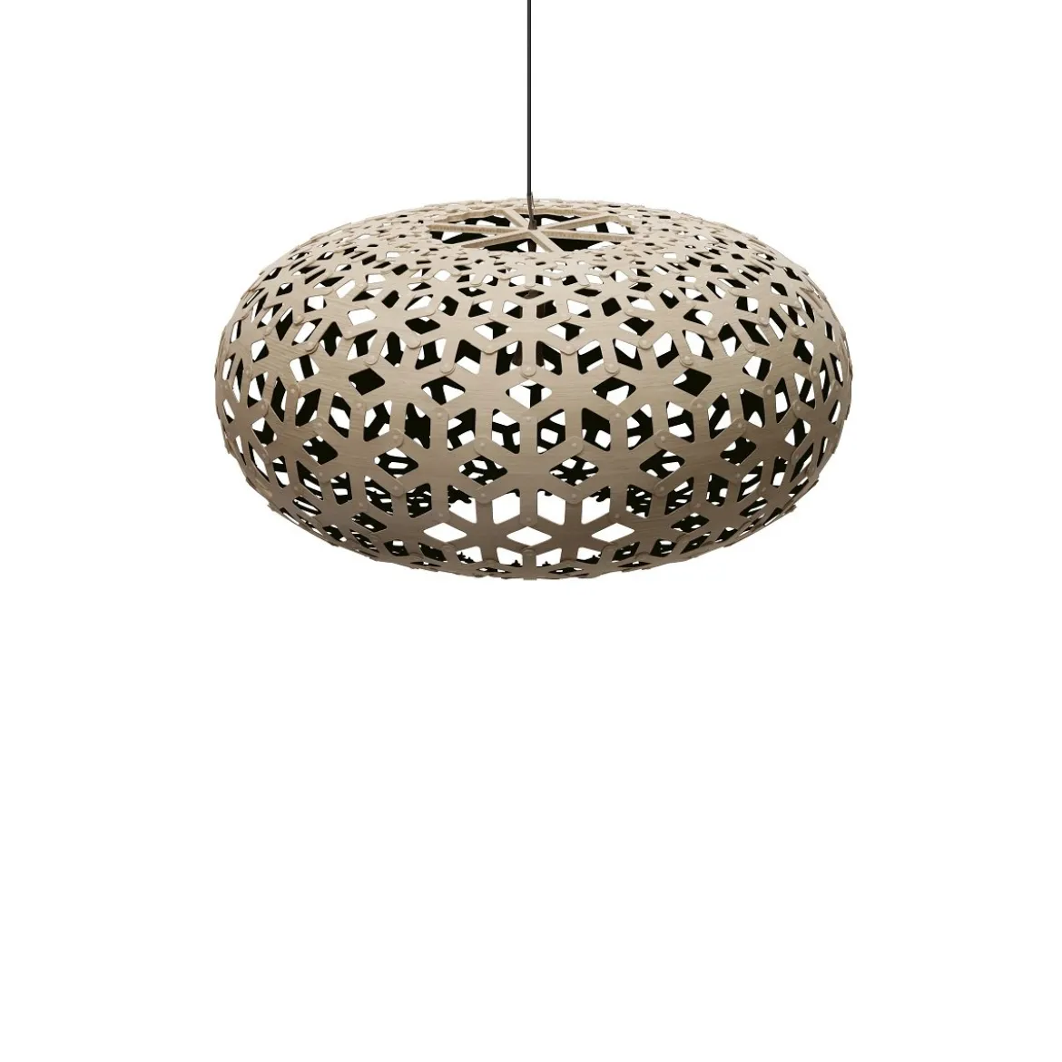 David Trubridge Snowflake Pendelleuchte Ø 100cm Innen schwarz