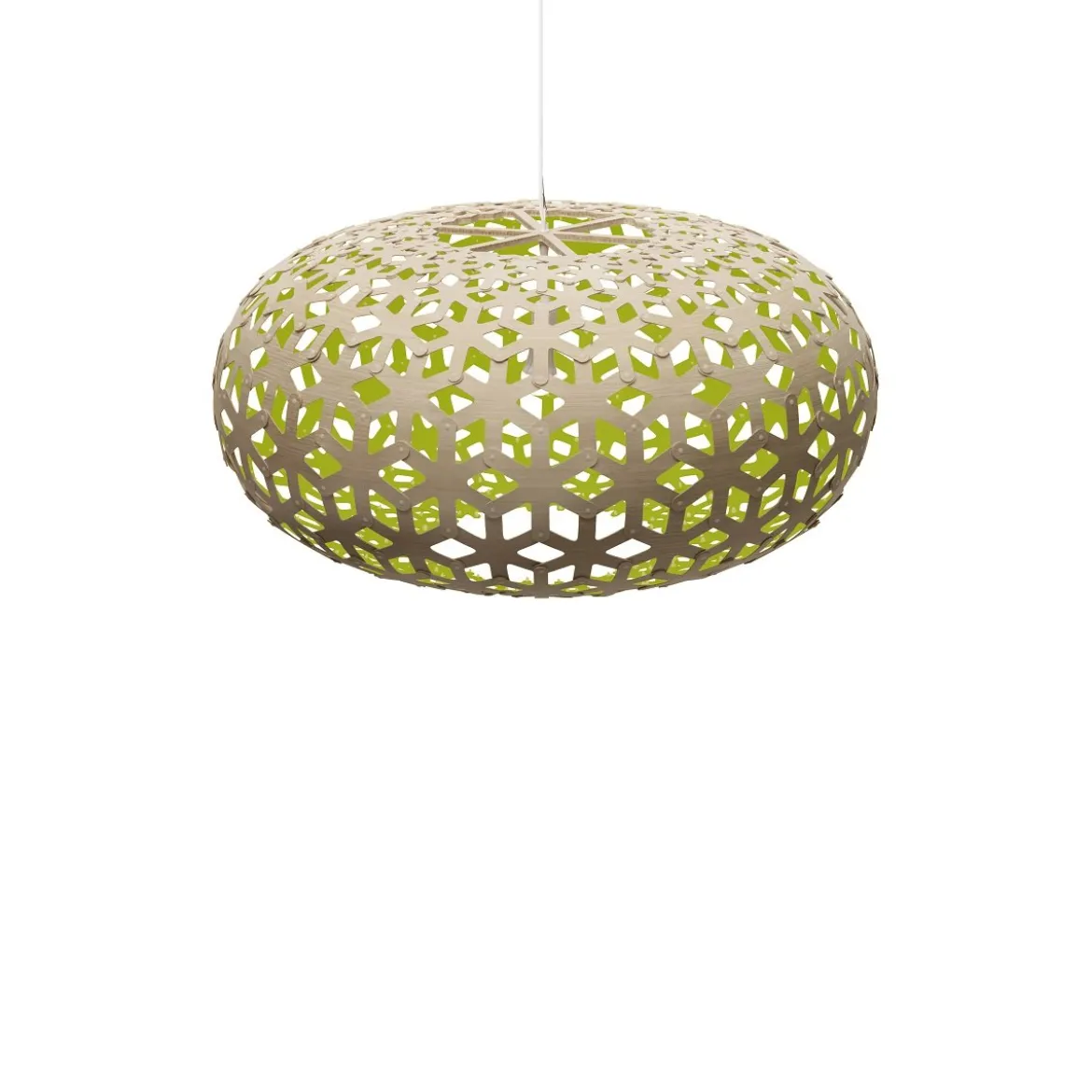David Trubridge Snowflake Pendelleuchte Ø 100cm limette