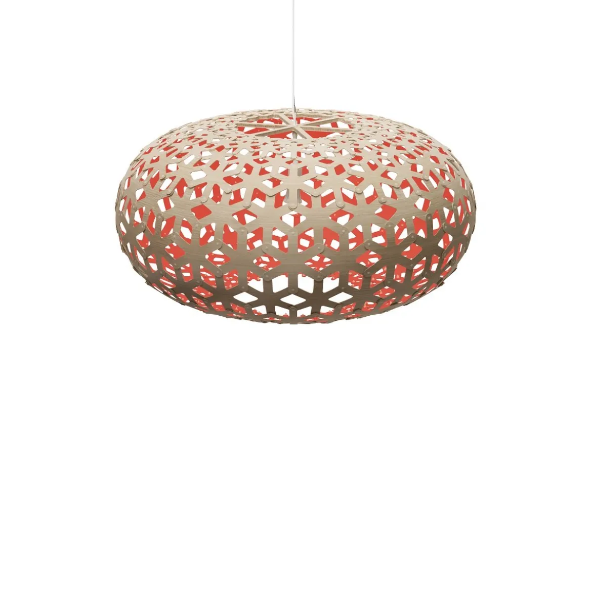David Trubridge Snowflake Pendelleuchte Ø 100cm rot