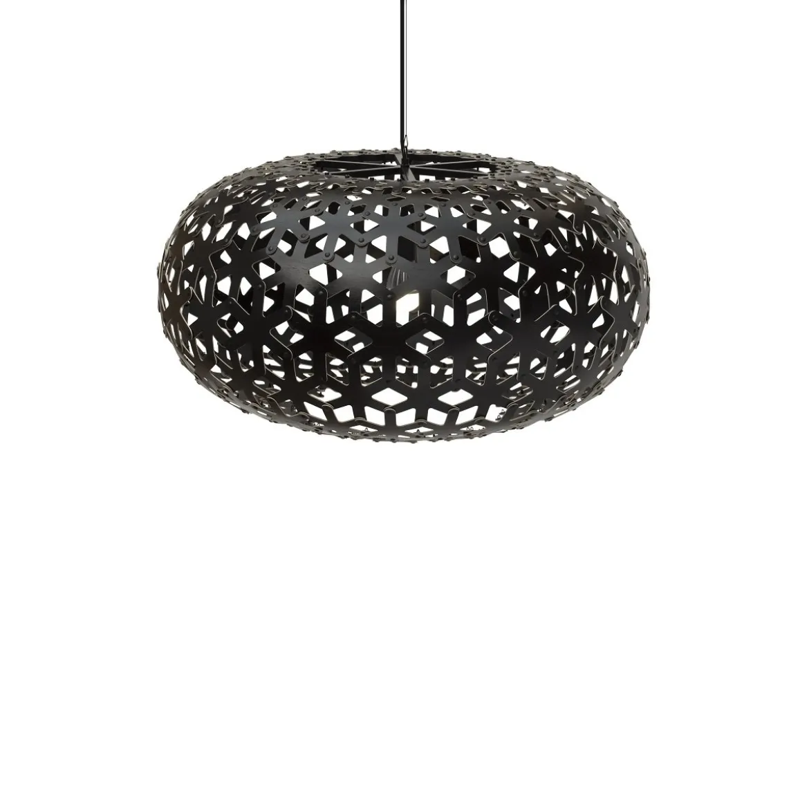 David Trubridge Snowflake Pendelleuchte Ø 100cm schwarz 2 Seiten