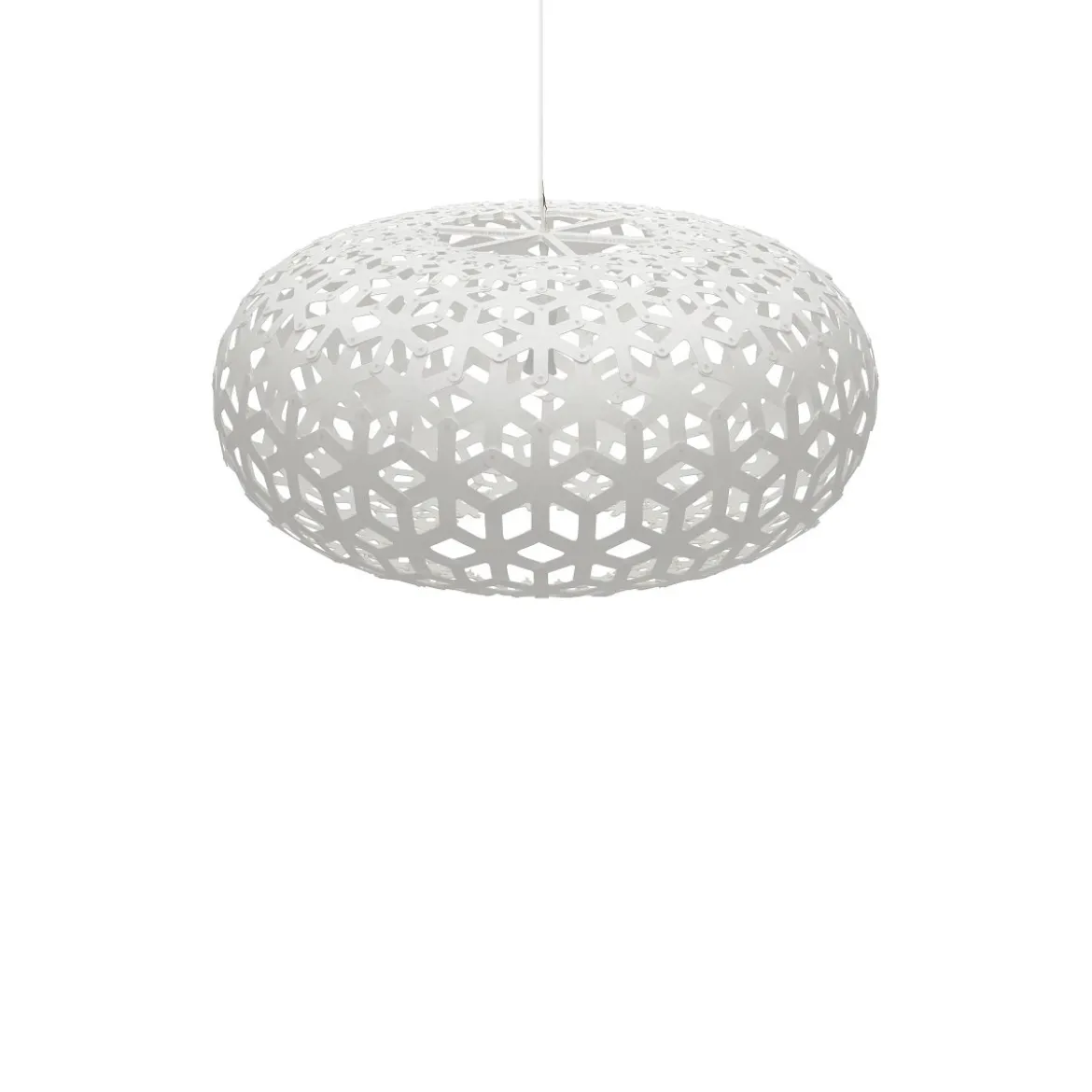 David Trubridge Snowflake Pendelleuchte Ø 100cm weiß 2 Seiten