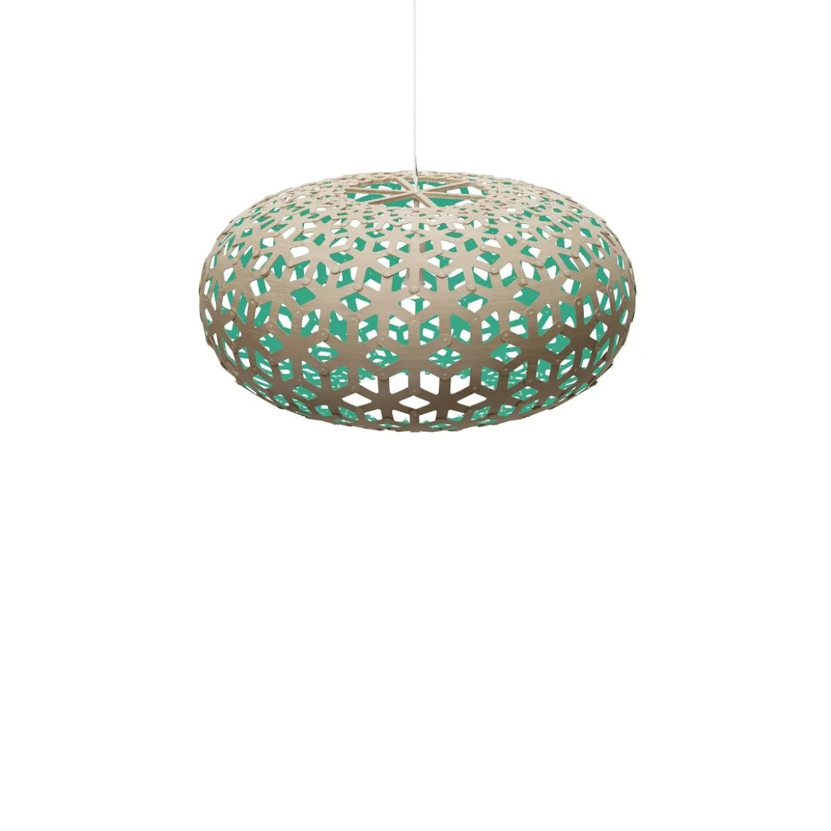 David Trubridge Snowflake Pendelleuchte Ø 80cm aqua