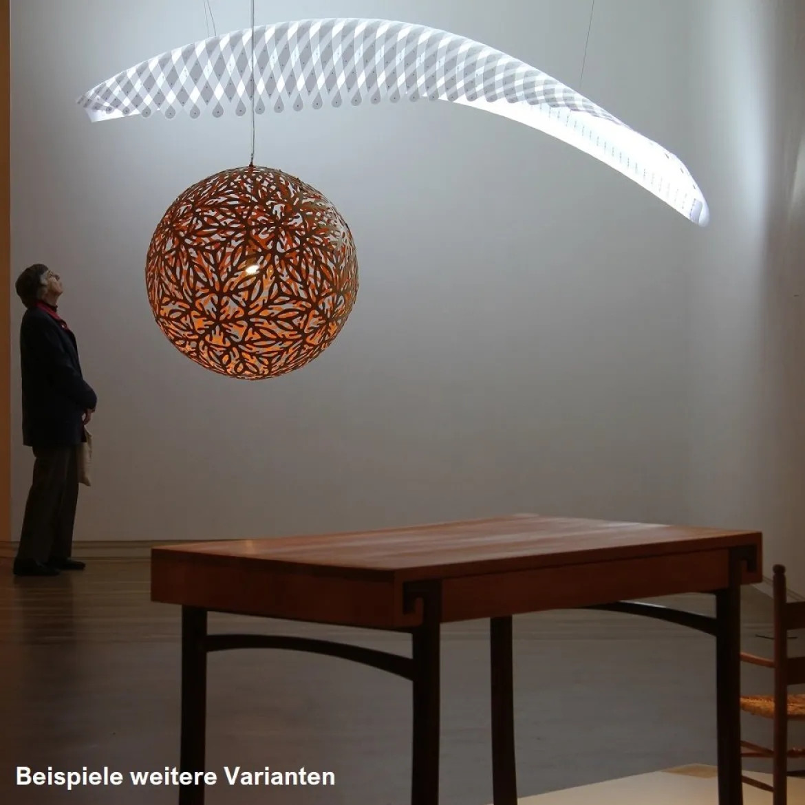 David Trubridge Sola Pendelleuchte Ø 100cm aqua