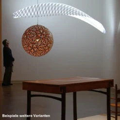 David Trubridge Sola Pendelleuchte Ø 100cm Innen schwarz