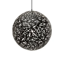 David Trubridge Sola Pendelleuchte Ø 100cm schwarz 2 Seiten