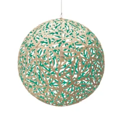 David Trubridge Sola Pendelleuchte Ø 135cm aqua