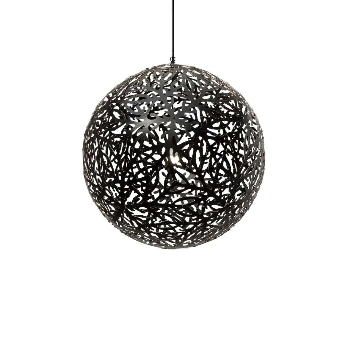 David Trubridge Sola Pendelleuchte Ø 80cm schwarz 2 Seiten