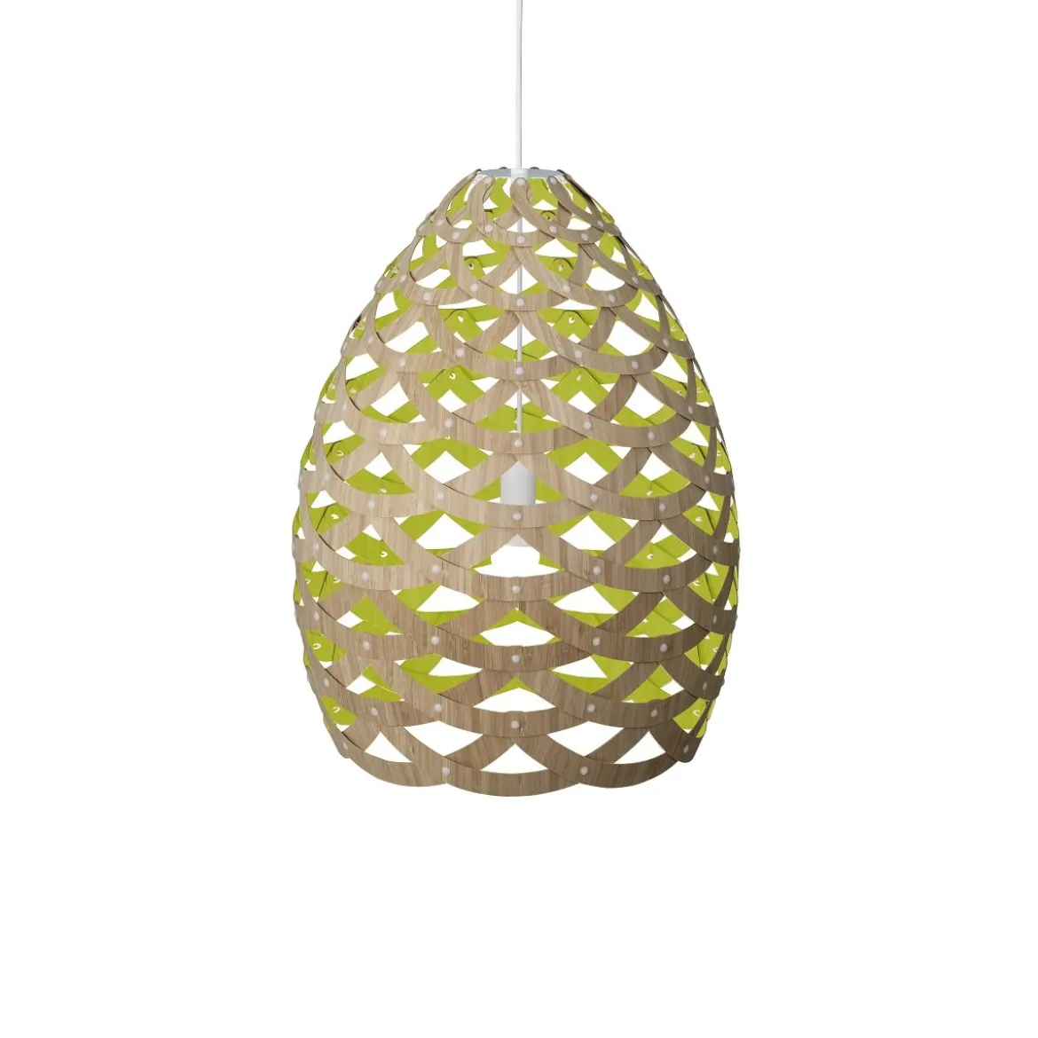 David Trubridge Tui large Pendelleuchte Ø 76 cm limette