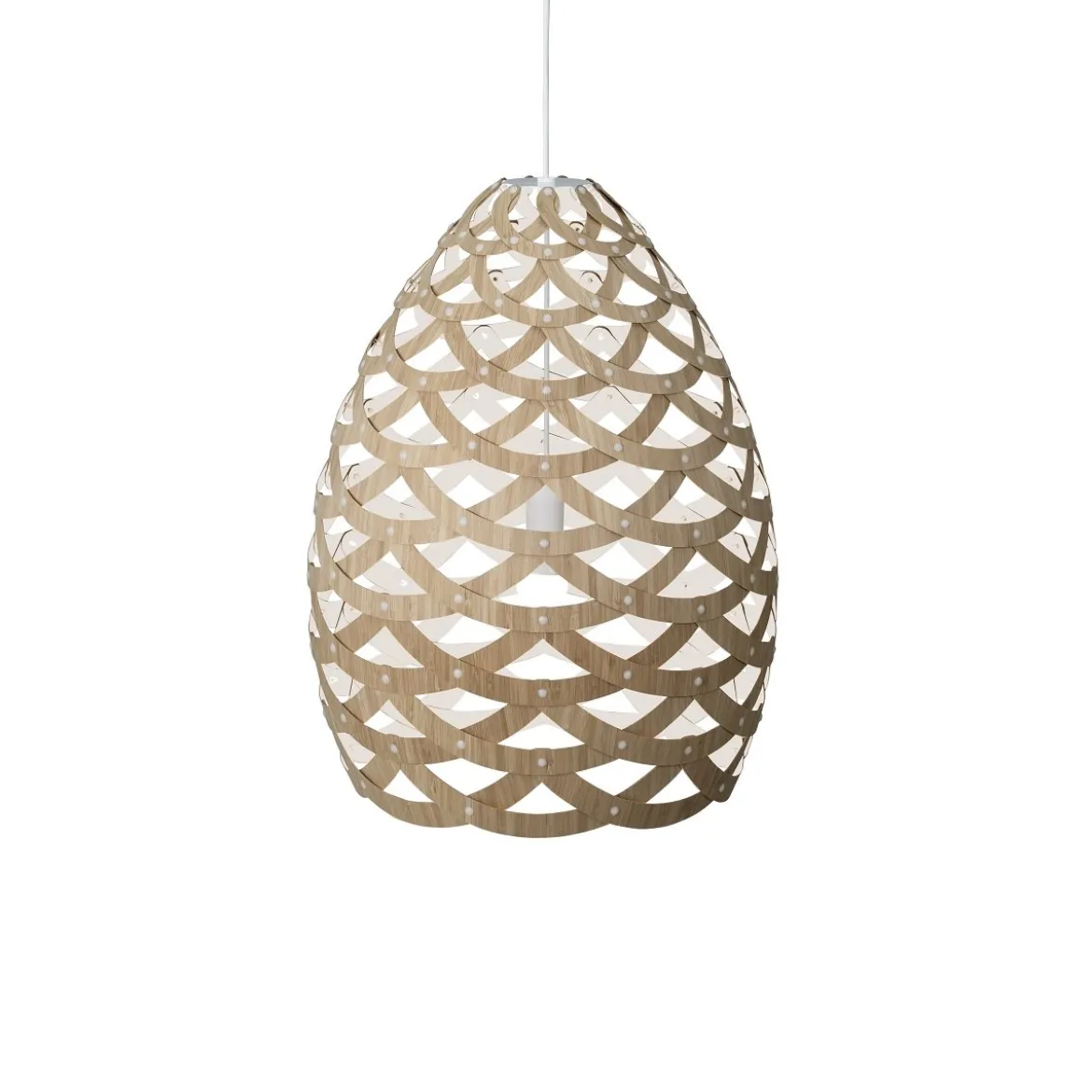 David Trubridge Tui large Pendelleuchte Ø 76 cm weiß 1 Seite