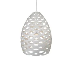David Trubridge Tui large Pendelleuchte Ø 76 cm weiß 2 Seiten