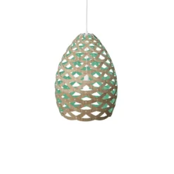 David Trubridge Tui medium Pendelleuchte Ø 54 cm aqua