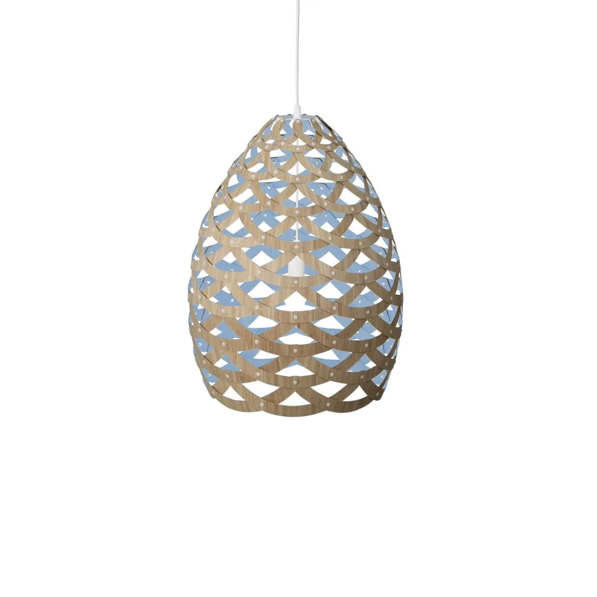 David Trubridge Tui medium Pendelleuchte Ø 54 cm blau