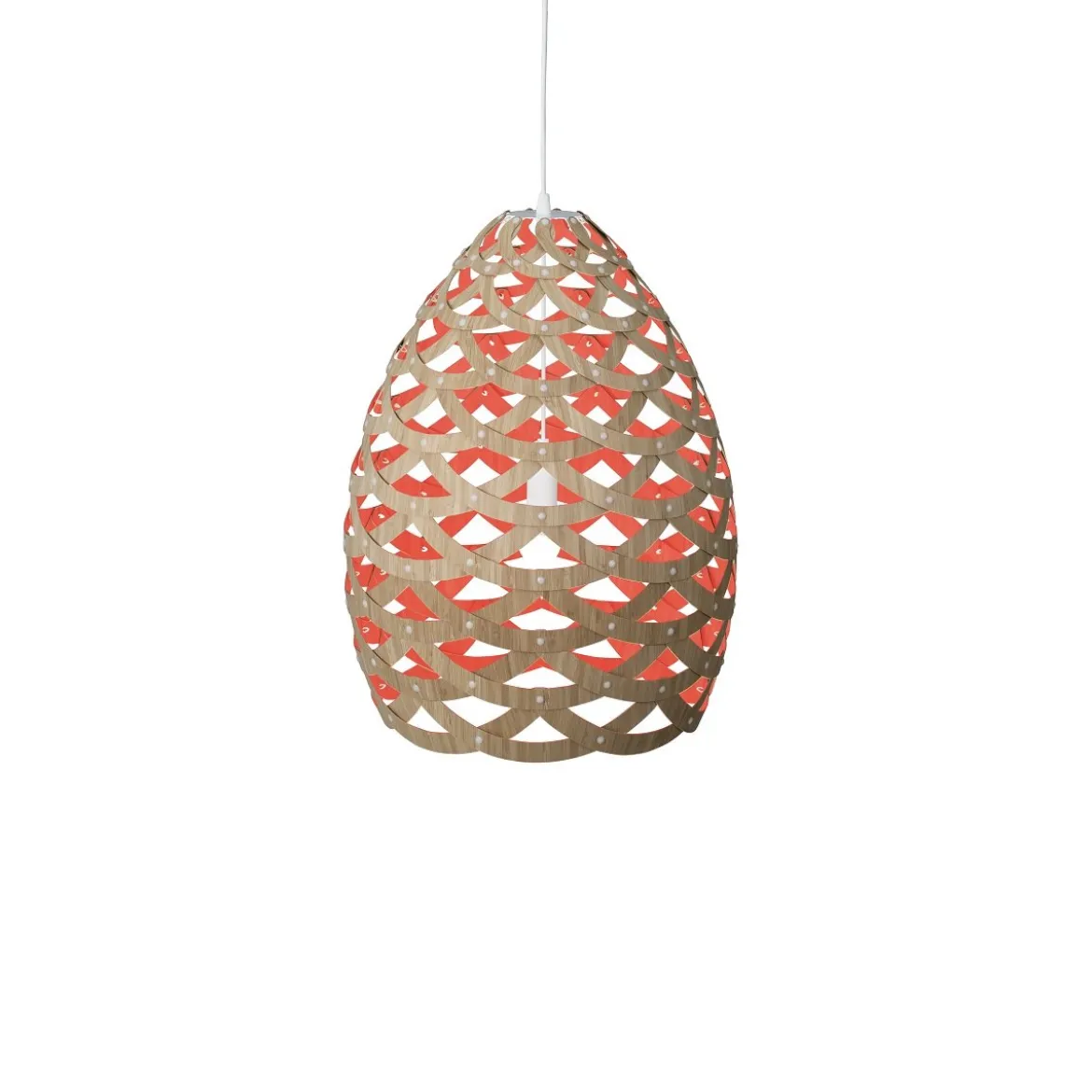 David Trubridge Tui medium Pendelleuchte Ø 54 cm rot
