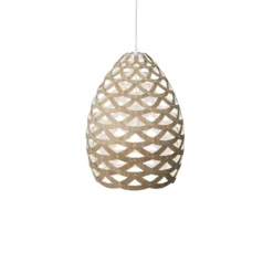 David Trubridge Tui medium Pendelleuchte Ø 54 cm weiß 1 Seite