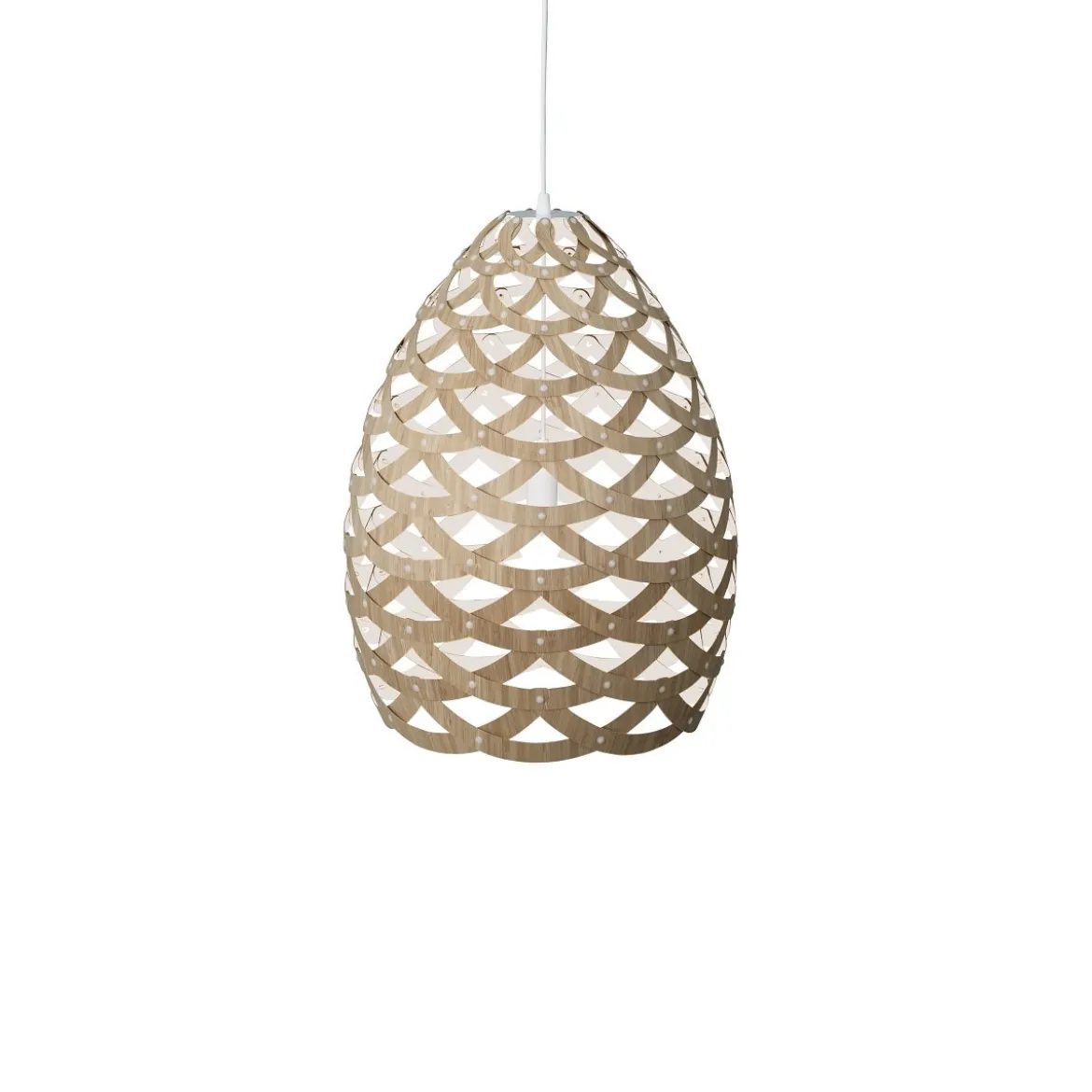 David Trubridge Tui medium Pendelleuchte Ø 54 cm weiß 1 Seite