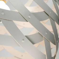 David Trubridge Tui medium Pendelleuchte Ø 54 cm weiß 2 Seiten