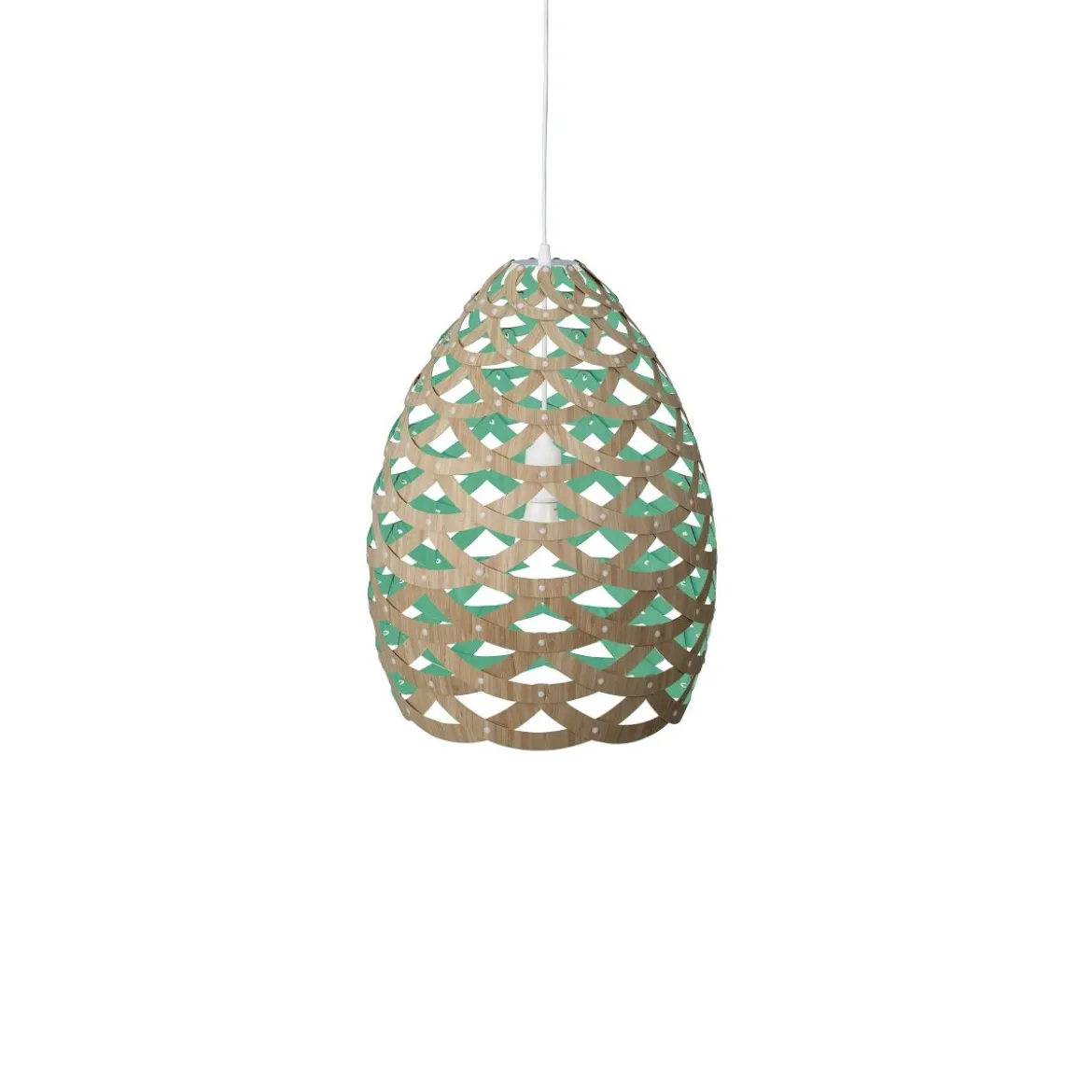 David Trubridge Tui small Pendelleuchte Ø 40 cm aqua