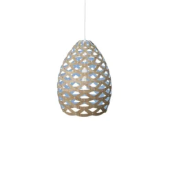David Trubridge Tui small Pendelleuchte Ø 40 cm blau