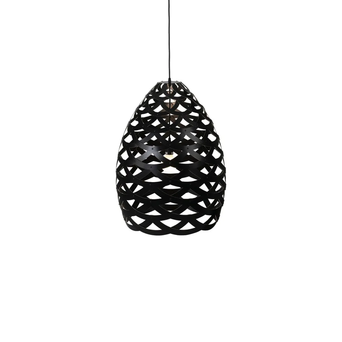 David Trubridge Tui small Pendelleuchte Ø 40 cm schwarz 2 Seiten