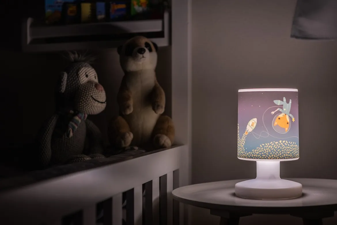 Elobra 140970 LED Tischleuchte Akkuleuchte Little Astronauts Space Mission blau