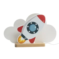 Elobra 140918 LED Tischleuchte Stecksystem Rakete grau rot warmweiß