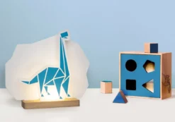 Elobra 139943 LED Tischleuchte Stecksystem Dinopoly blau warmweiß