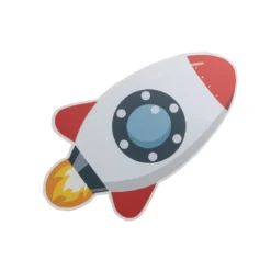Elobra 140901 LED Wandleuchte Rakete grau rot warmweiß