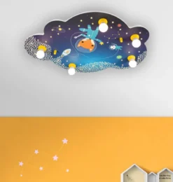 Elobra No. 138380 Deckenleuchte Bildwolke Little Astronauts Space Mission 5-flammig Blau
