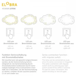 Elobra No. 137956 Deckenleuchte Bildwolke Little Astronauts Escape 5-flammig Orange