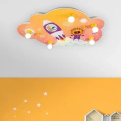Elobra No. 137956 Deckenleuchte Bildwolke Little Astronauts Escape 5-flammig Orange
