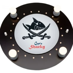 Elobra No. 130056 Deckenleuchte Capt'n Sharky mit Säbel 4-flammig, Schwarz