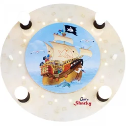 Elobra No. 130803 Deckenleuchte Capt'n Sharky auf hoher See 4-flammig, Beige