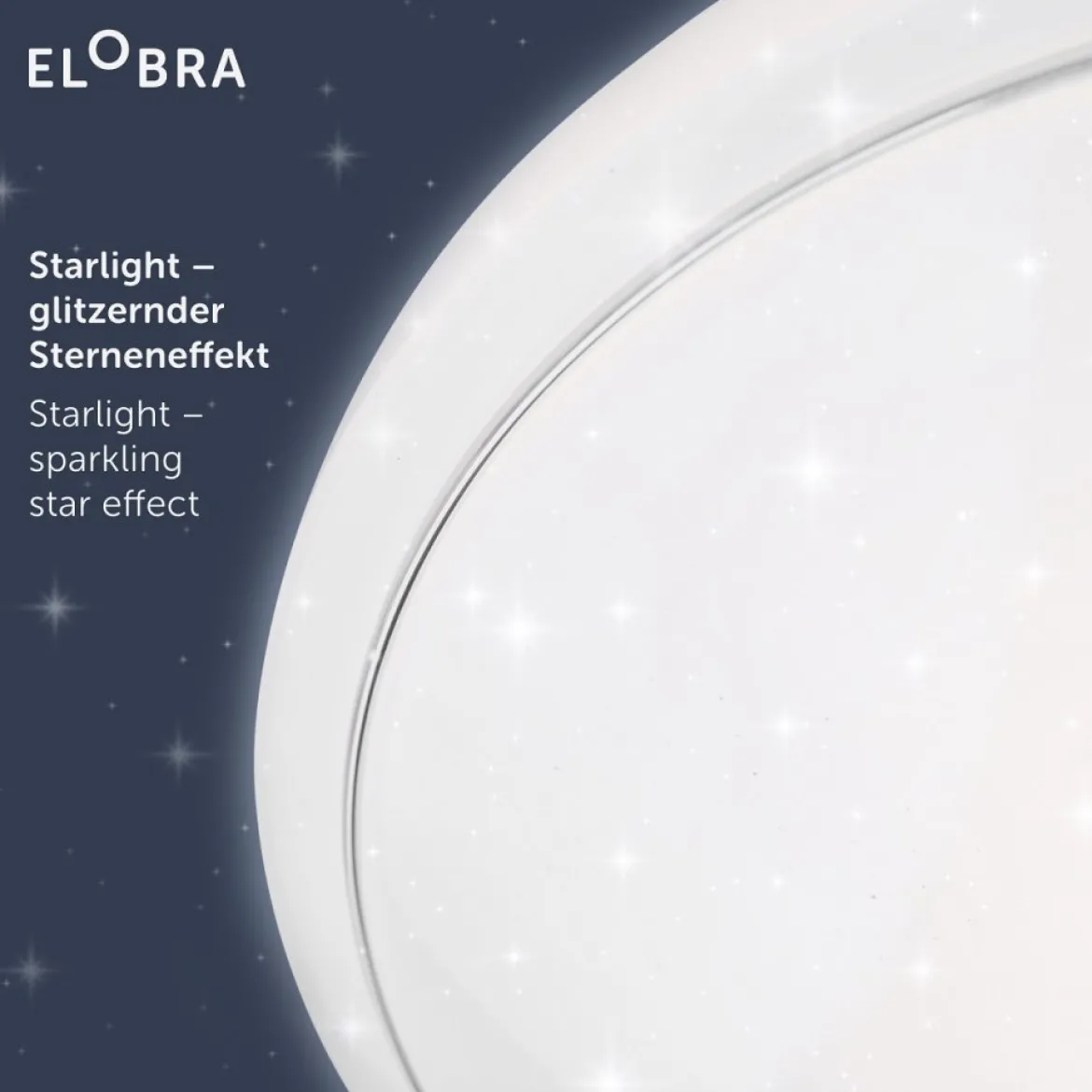 Elobra No. 137390 Deckenleuchte Sonne Siri Starlight Smile gelb weiß