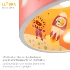 Elobra No. 137949 Hängeleuchte Little Astronauts Escape 40 Orange
