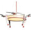 Elobra No. 136126 LED Pendelleuchte Drohne Rot, Silber