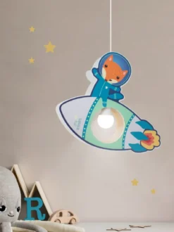 Elobra No. 137987 Pendelleuchte Little Astronauts Rakete 1-flammig Blau